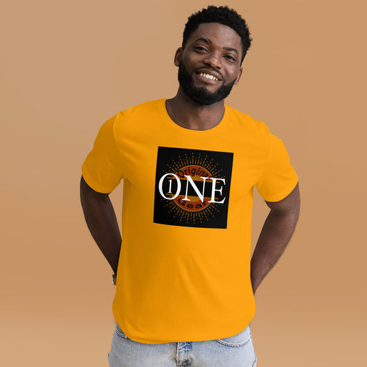 ONE ORIGINAL GEAR  Unisex t-shirt  Black/ Orange;  Burnt Orange;  Gold;  Mustard