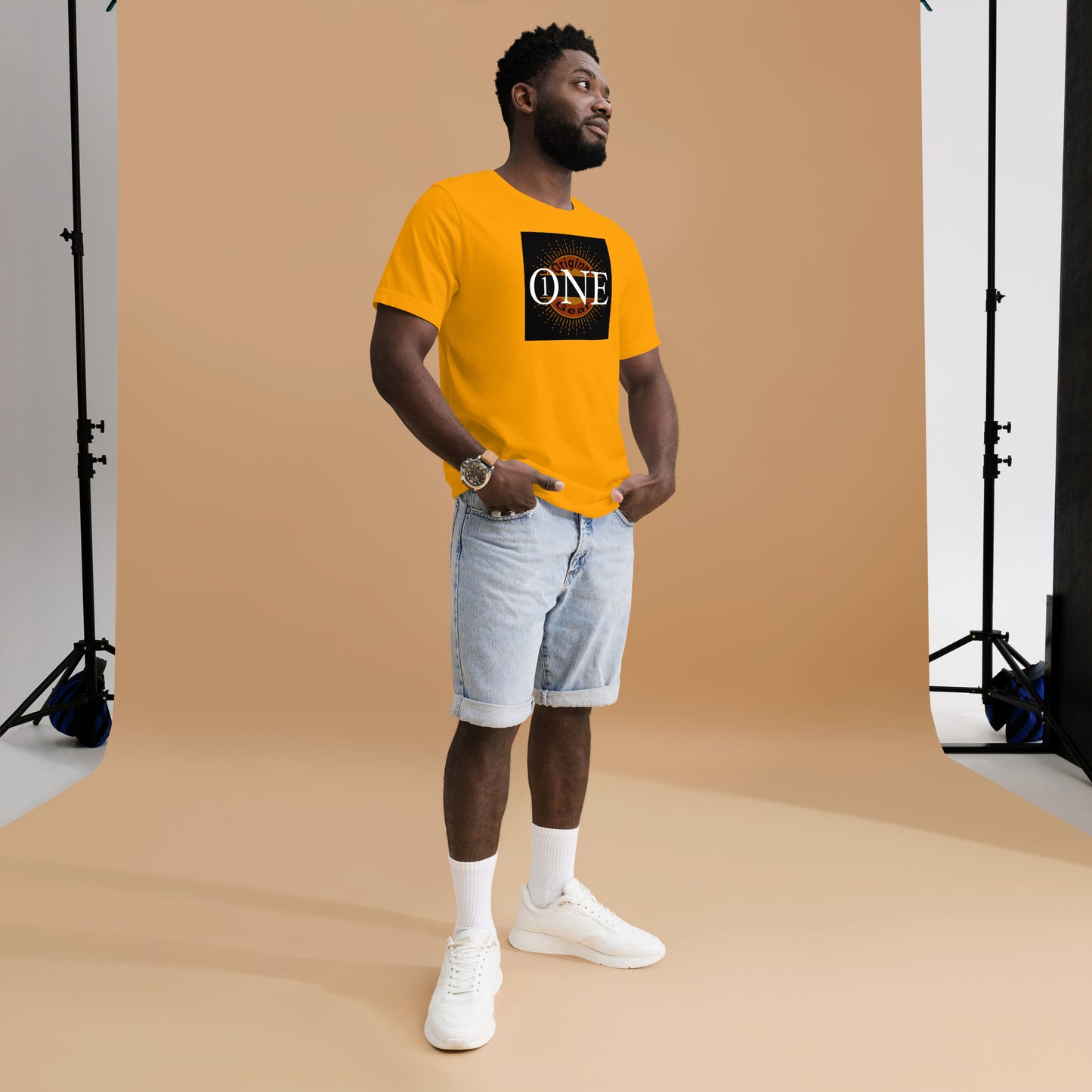 ONE ORIGINAL GEAR  Unisex t-shirt  Black/ Orange;  Burnt Orange;  Gold;  Mustard
