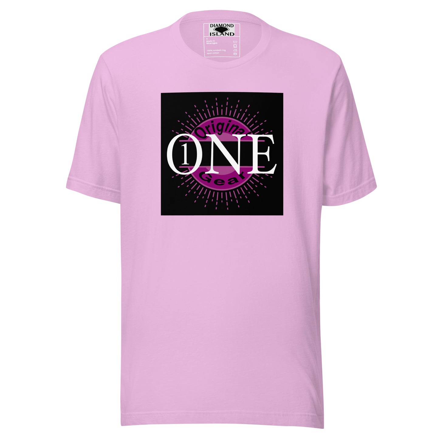 ONE ORIGINAL GEAR  Unisex t-shirt   Berry/ Pink;  Black heather/ Pink;  Lilac/ Pink