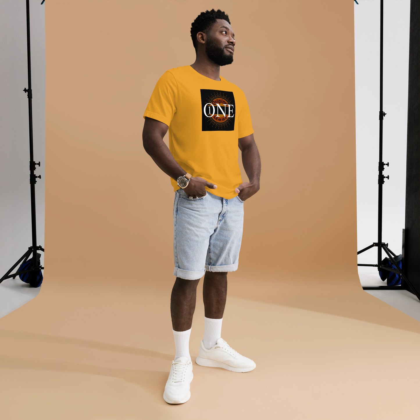 ONE ORIGINAL GEAR  Unisex t-shirt  Black/ Orange;  Burnt Orange;  Gold;  Mustard