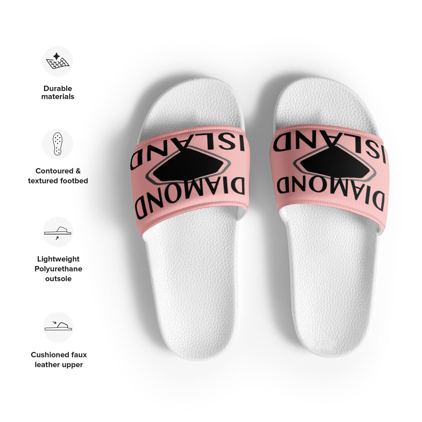 DIAMOND ISLAND  Women's slides  Pink/ White, Pink/ Black
