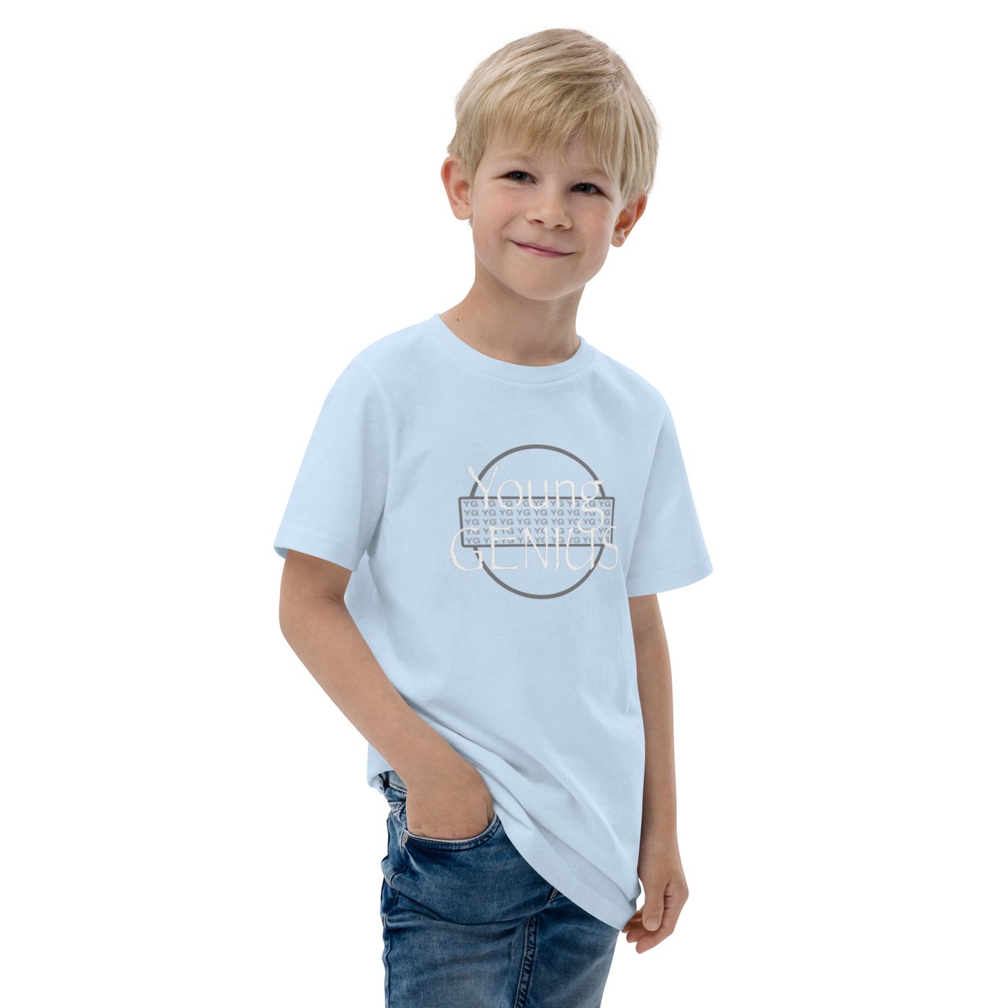 YOUNG GENIUS GEAR  Youth jersey t-shirt  Black/ Blue/ Gray/ Light Blue