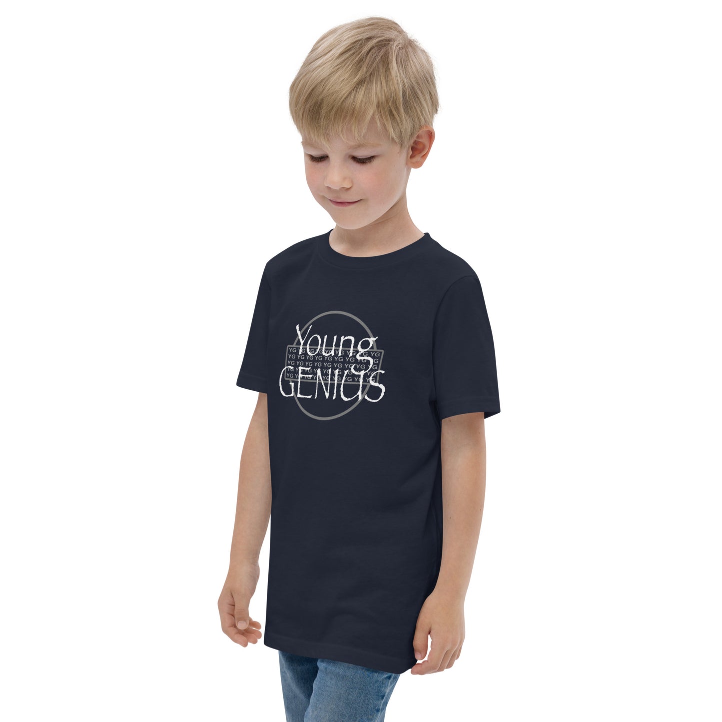YOUNG GENIUS GEAR  Youth jersey t-shirt  Black/ Blue/ Gray/ Light Blue