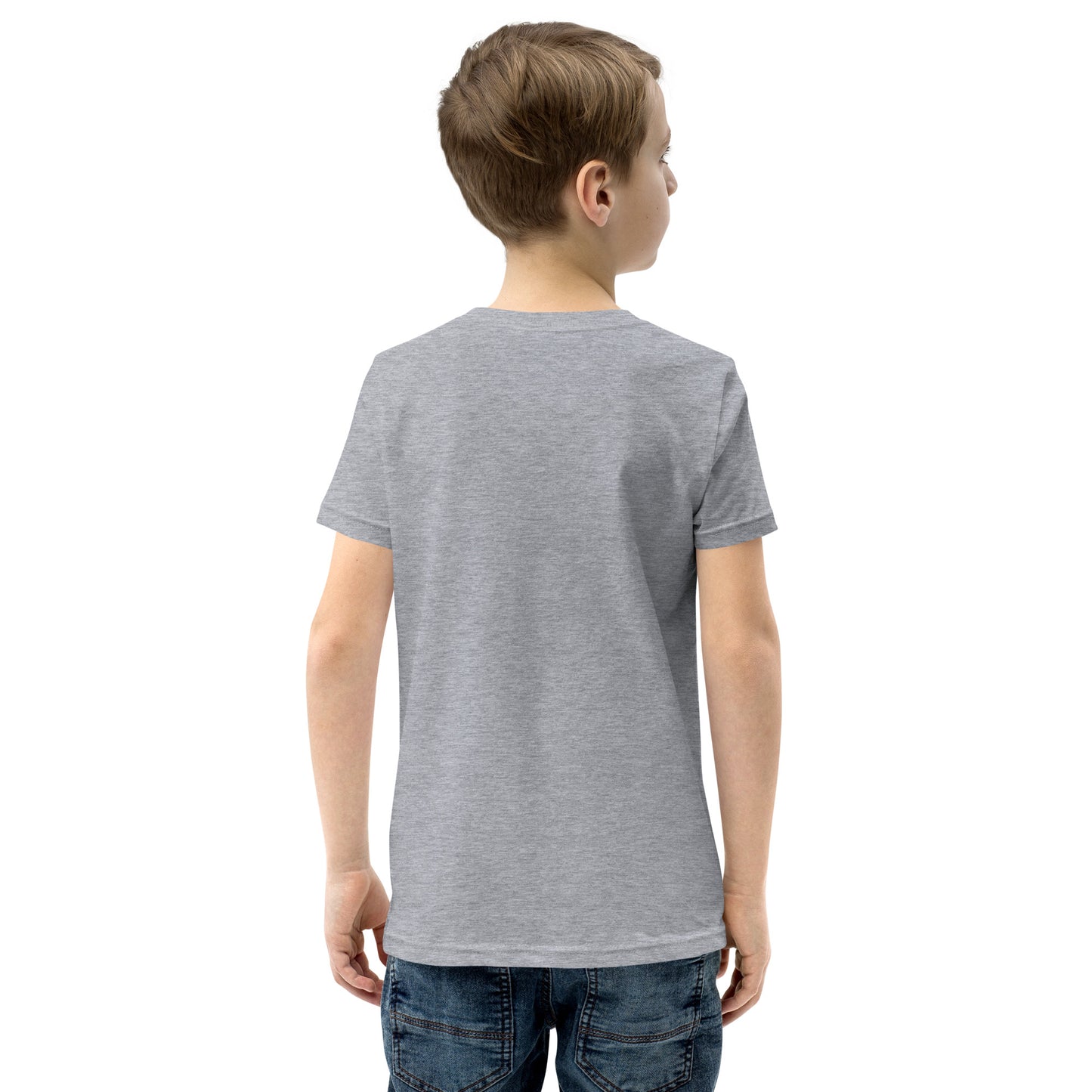 YOUNG GENIUS GEAR REPEAT  Youth Short Sleeve T-Shirt  Black/ Navy/ Red/ Dark Grey/ Royal Blue/ Berry/ Heather Forest/ Kelly/ Heather Blue/ Athletic Heather/ White