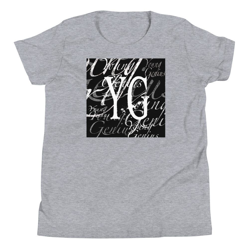 YOUNG GENIUS GEAR REPEAT  Youth Short Sleeve T-Shirt  Black/ Navy/ Red/ Dark Grey/ Royal Blue/ Berry/ Heather Forest/ Kelly/ Heather Blue/ Athletic Heather/ White