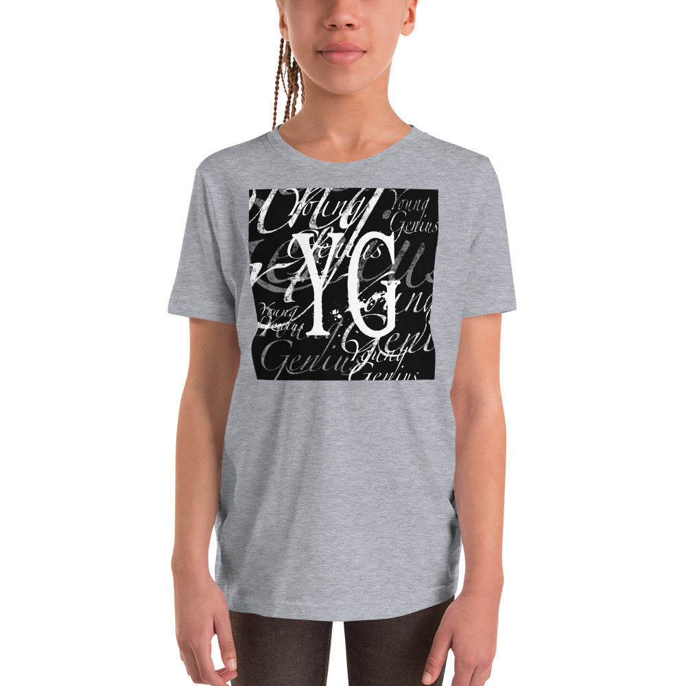 YOUNG GENIUS GEAR REPEAT  Youth Short Sleeve T-Shirt  Black/ Navy/ Red/ Dark Grey/ Royal Blue/ Berry/ Heather Forest/ Kelly/ Heather Blue/ Athletic Heather/ White