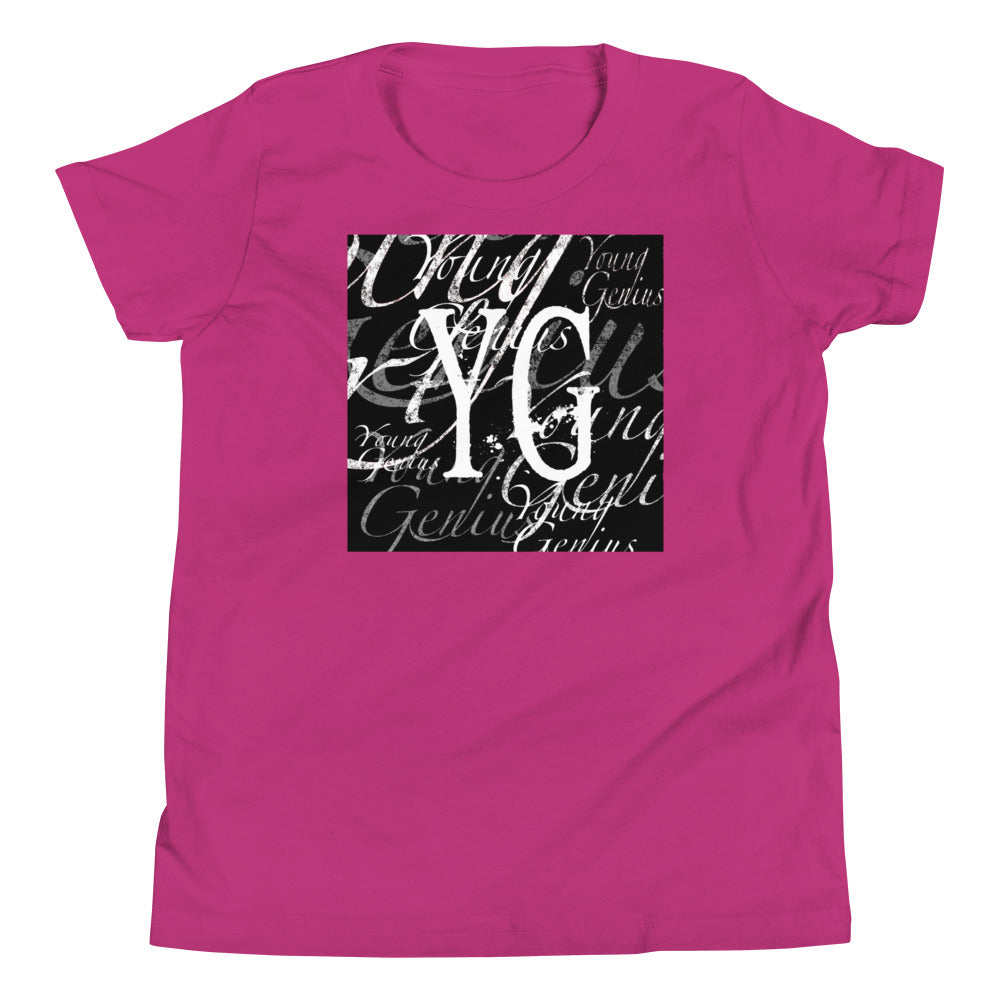 YOUNG GENIUS GEAR REPEAT  Youth Short Sleeve T-Shirt  Black/ Navy/ Red/ Dark Grey/ Royal Blue/ Berry/ Heather Forest/ Kelly/ Heather Blue/ Athletic Heather/ White