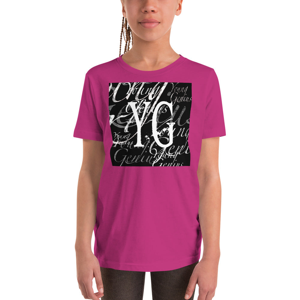 YOUNG GENIUS GEAR REPEAT  Youth Short Sleeve T-Shirt  Black/ Navy/ Red/ Dark Grey/ Royal Blue/ Berry/ Heather Forest/ Kelly/ Heather Blue/ Athletic Heather/ White