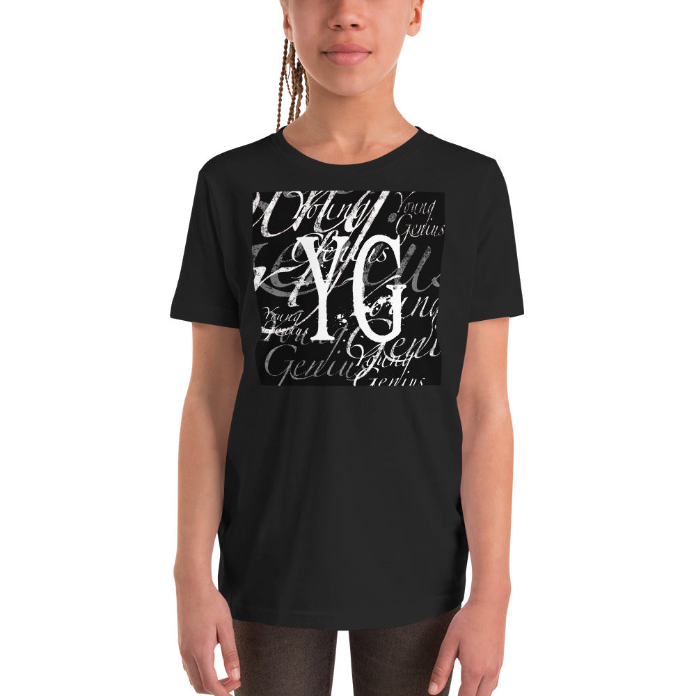 YOUNG GENIUS GEAR REPEAT  Youth Short Sleeve T-Shirt  Black/ Navy/ Red/ Dark Grey/ Royal Blue/ Berry/ Heather Forest/ Kelly/ Heather Blue/ Athletic Heather/ White