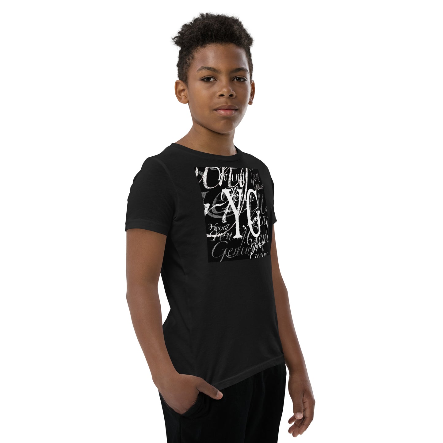 YOUNG GENIUS GEAR REPEAT  Youth Short Sleeve T-Shirt  Black/ Navy/ Red/ Dark Grey/ Royal Blue/ Berry/ Heather Forest/ Kelly/ Heather Blue/ Athletic Heather/ White