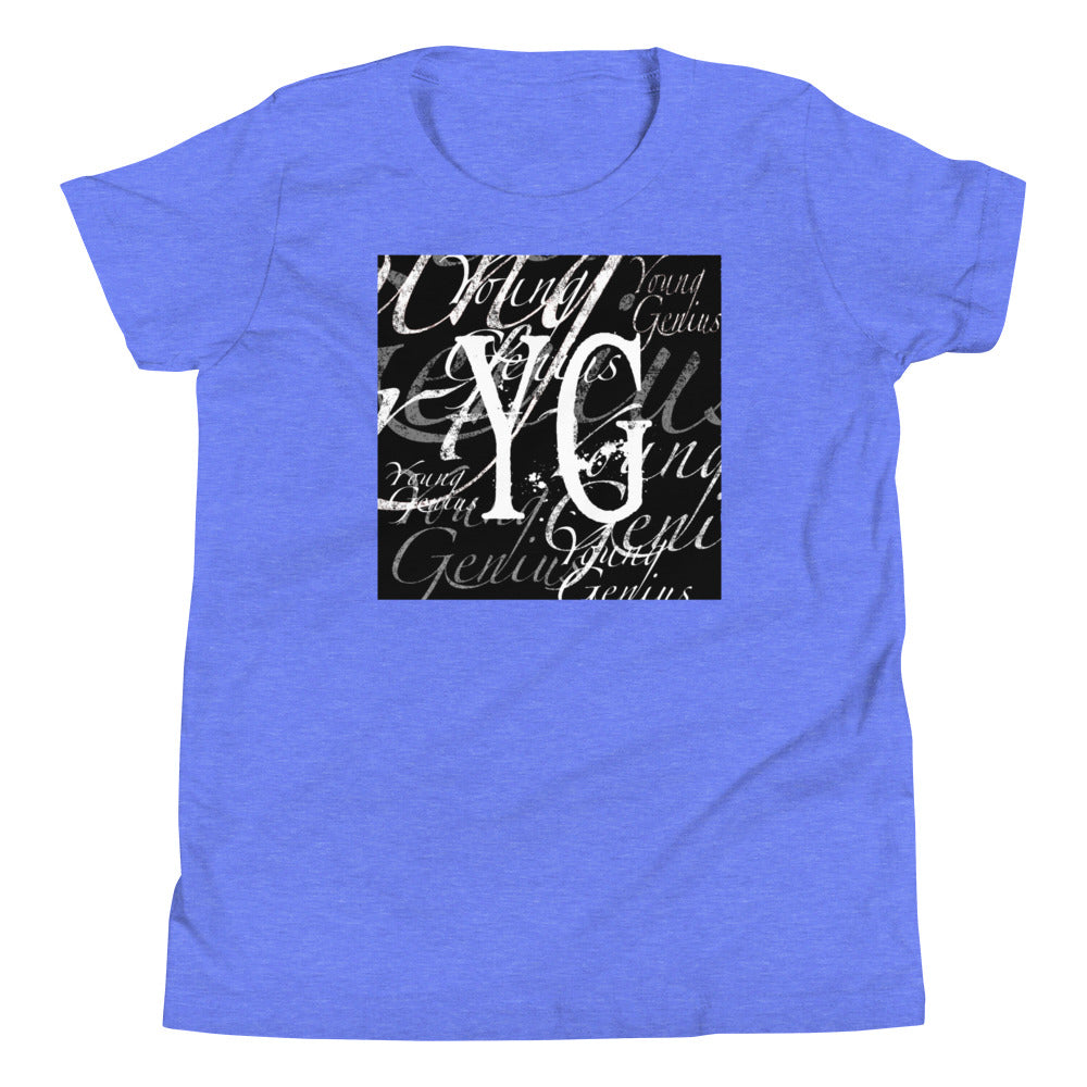 YOUNG GENIUS GEAR REPEAT  Youth Short Sleeve T-Shirt  Black/ Navy/ Red/ Dark Grey/ Royal Blue/ Berry/ Heather Forest/ Kelly/ Heather Blue/ Athletic Heather/ White