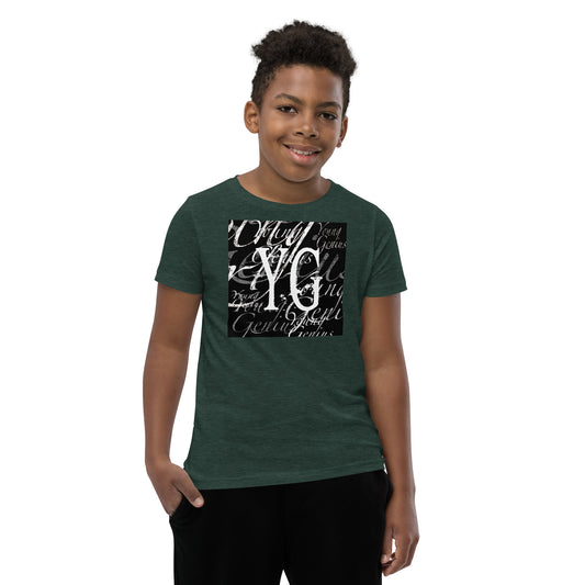 YOUNG GENIUS GEAR REPEAT  Youth Short Sleeve T-Shirt  Black/ Navy/ Red/ Dark Grey/ Royal Blue/ Berry/ Heather Forest/ Kelly/ Heather Blue/ Athletic Heather/ White