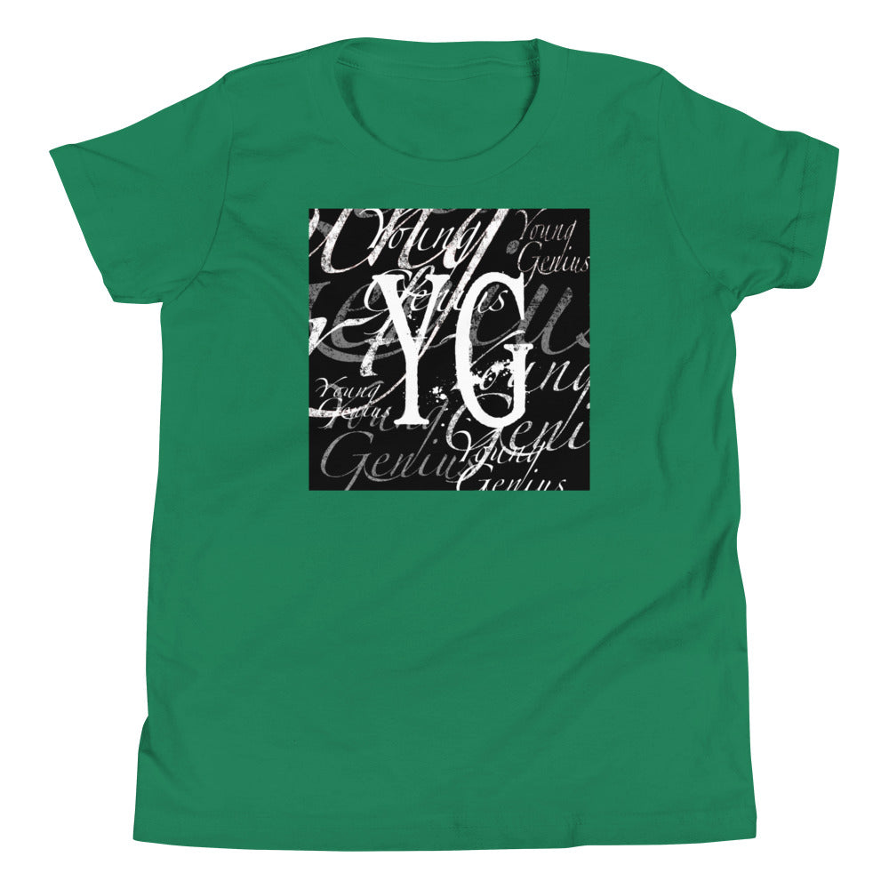 YOUNG GENIUS GEAR REPEAT  Youth Short Sleeve T-Shirt  Black/ Navy/ Red/ Dark Grey/ Royal Blue/ Berry/ Heather Forest/ Kelly/ Heather Blue/ Athletic Heather/ White