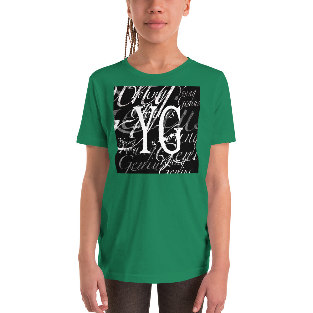 YOUNG GENIUS GEAR REPEAT  Youth Short Sleeve T-Shirt  Black/ Navy/ Red/ Dark Grey/ Royal Blue/ Berry/ Heather Forest/ Kelly/ Heather Blue/ Athletic Heather/ White