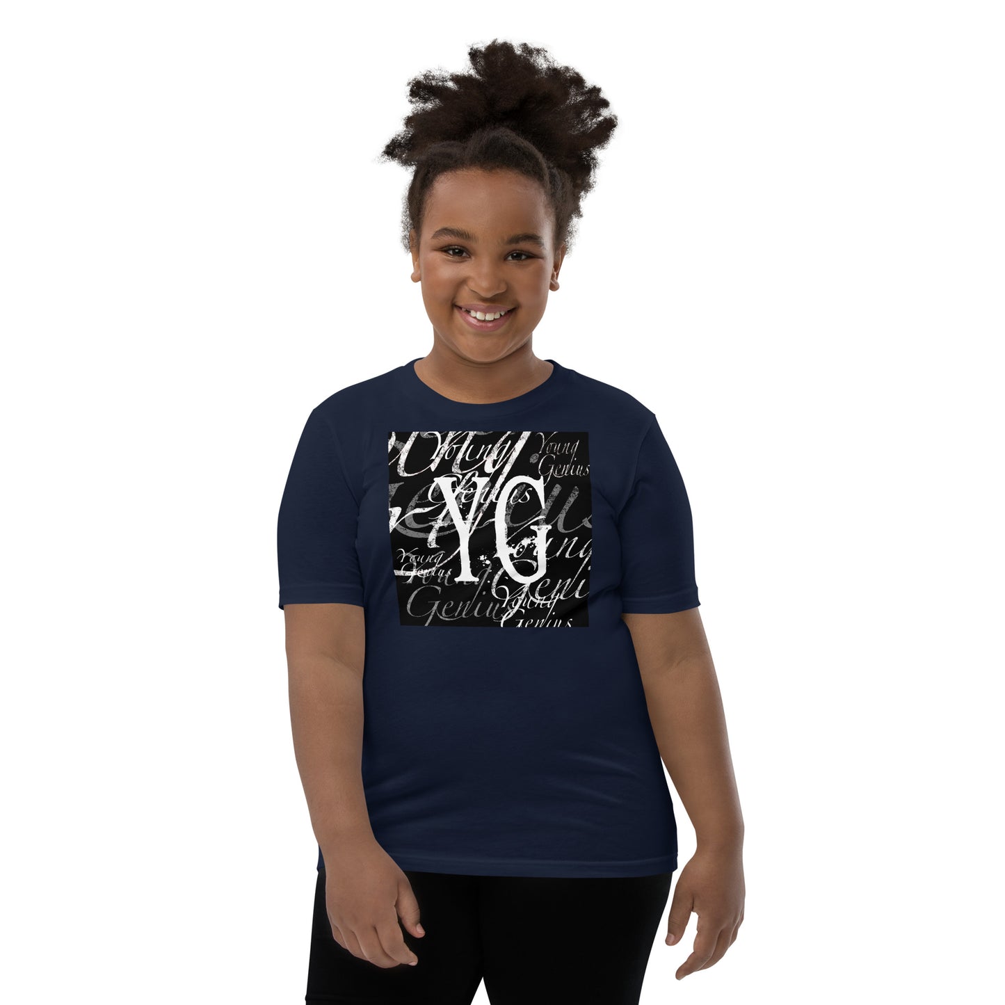 YOUNG GENIUS GEAR REPEAT  Youth Short Sleeve T-Shirt  Black/ Navy/ Red/ Dark Grey/ Royal Blue/ Berry/ Heather Forest/ Kelly/ Heather Blue/ Athletic Heather/ White