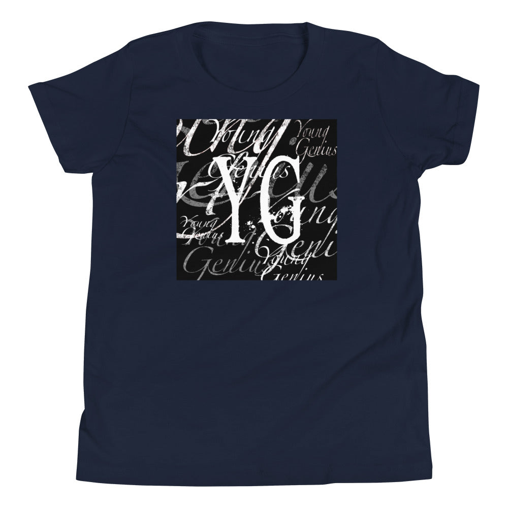YOUNG GENIUS GEAR REPEAT  Youth Short Sleeve T-Shirt  Black/ Navy/ Red/ Dark Grey/ Royal Blue/ Berry/ Heather Forest/ Kelly/ Heather Blue/ Athletic Heather/ White
