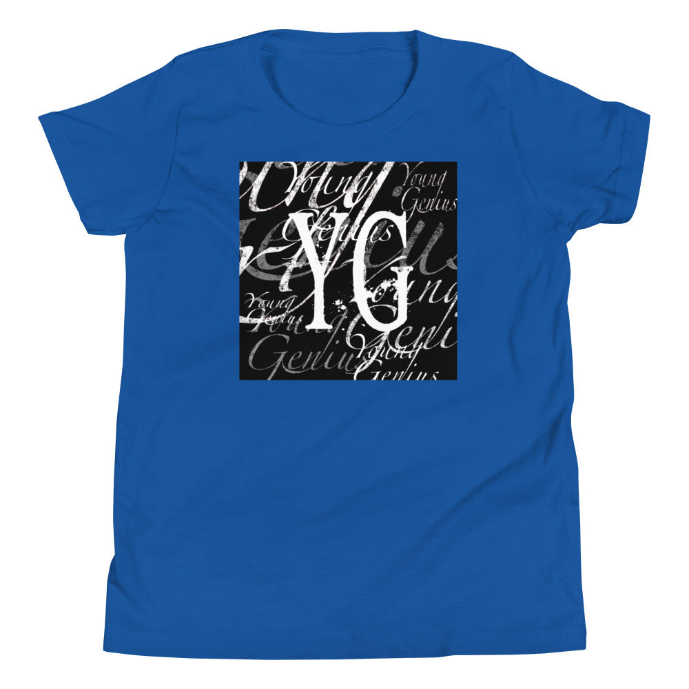 YOUNG GENIUS GEAR REPEAT  Youth Short Sleeve T-Shirt  Black/ Navy/ Red/ Dark Grey/ Royal Blue/ Berry/ Heather Forest/ Kelly/ Heather Blue/ Athletic Heather/ White