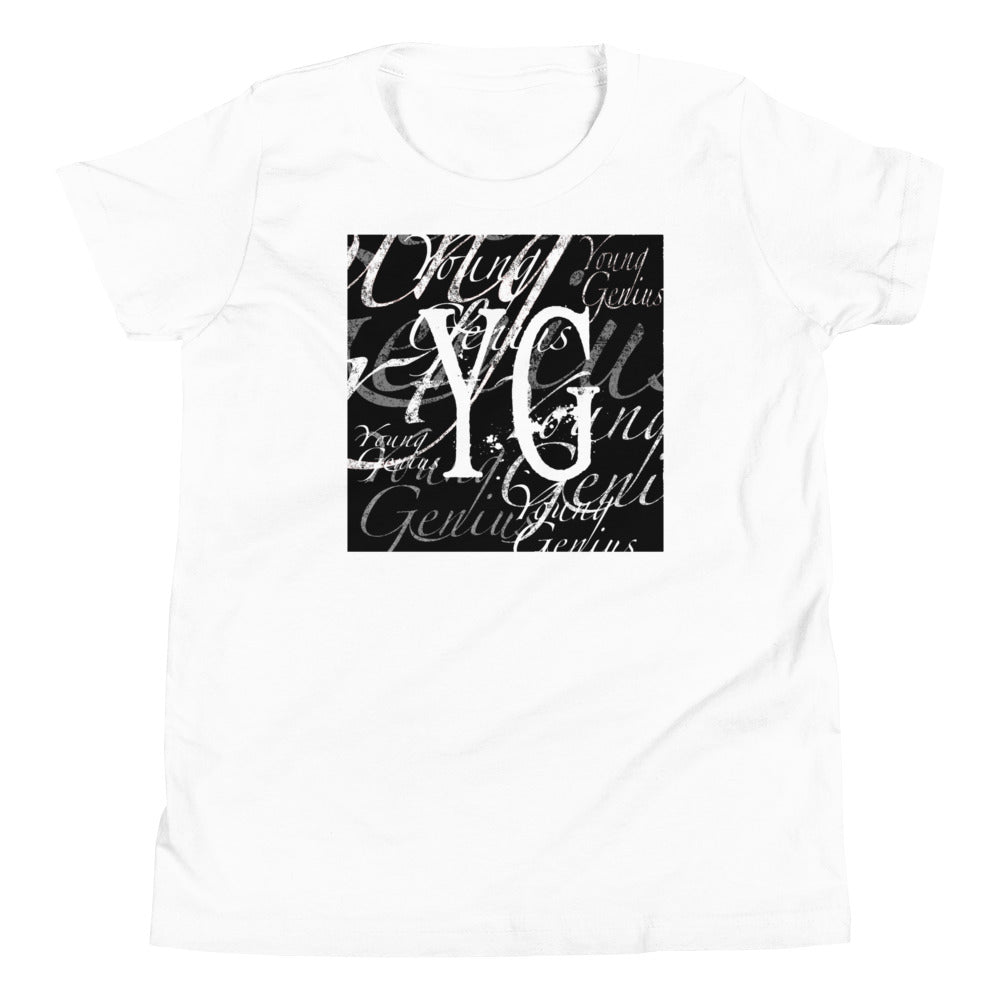 YOUNG GENIUS GEAR REPEAT  Youth Short Sleeve T-Shirt  Black/ Navy/ Red/ Dark Grey/ Royal Blue/ Berry/ Heather Forest/ Kelly/ Heather Blue/ Athletic Heather/ White