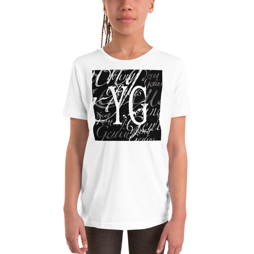 YOUNG GENIUS GEAR REPEAT  Youth Short Sleeve T-Shirt  Black/ Navy/ Red/ Dark Grey/ Royal Blue/ Berry/ Heather Forest/ Kelly/ Heather Blue/ Athletic Heather/ White