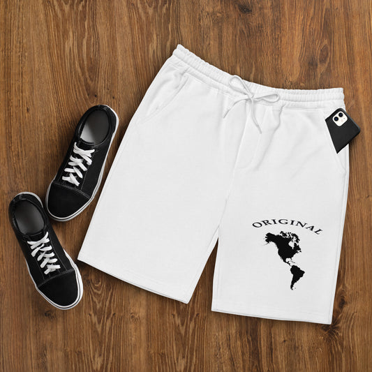 ONE ORIGINAL GEAR  Men's fleece shorts  White/ Black