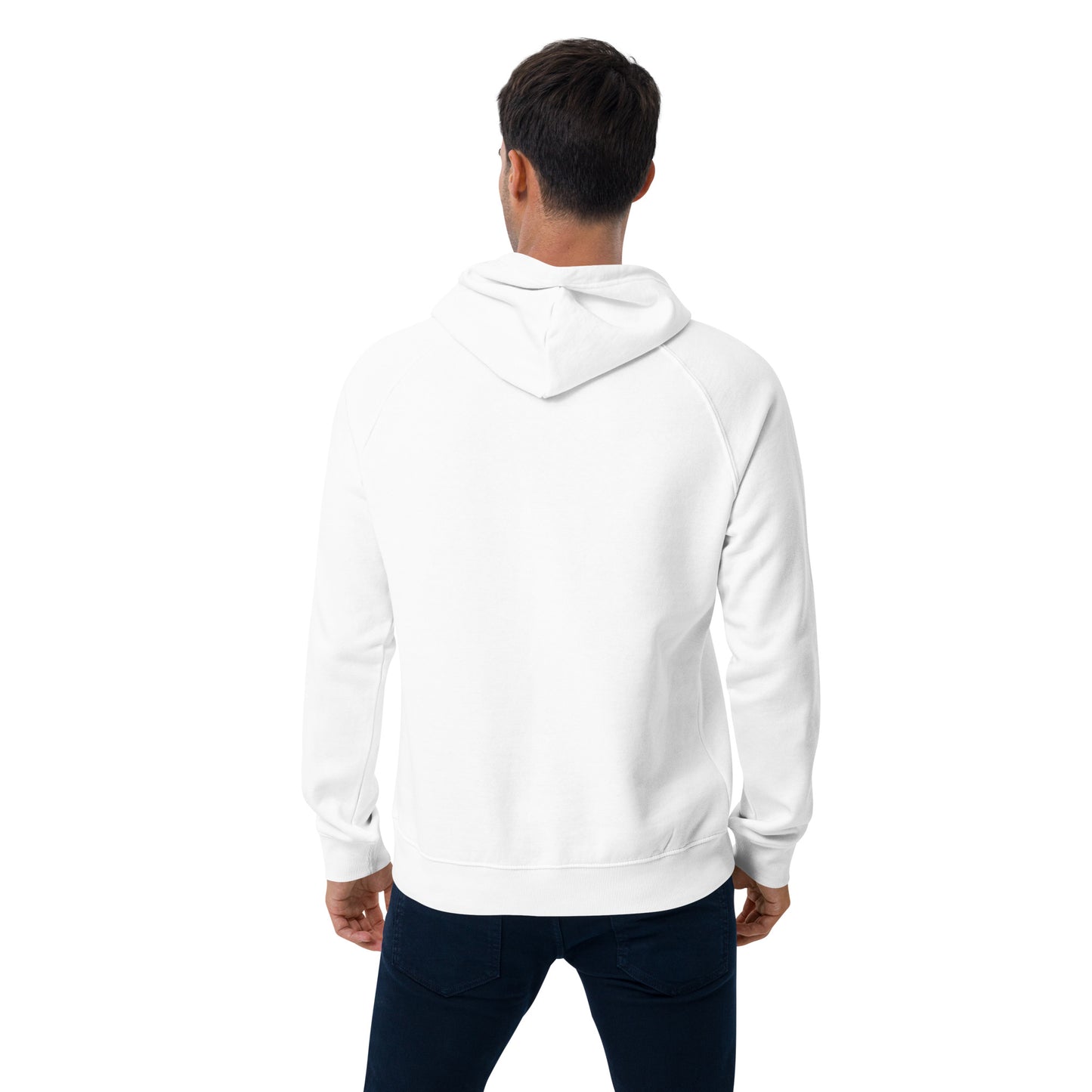 ONE ORIGINAL GEAR Unisex eco raglan hoodie  White/ Black